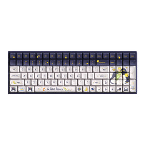 Iqunix f97 starry tryst rgb mechanisch gaming toetsenbord (donkerblauw, us lay-out (qwerty), iqunix silent rose, 96%, rgb leds, hot-swappable, pbt, 2.4ghz | bluetooth 5.1 | usb-c)