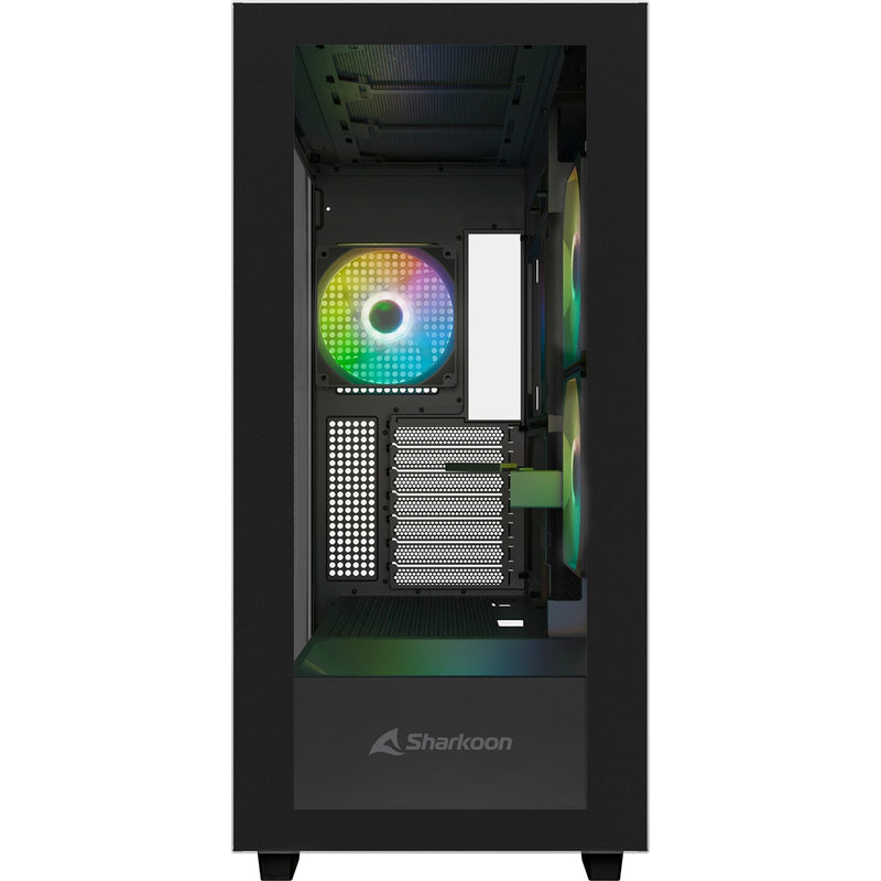 Load image into Gallery viewer, Sharkoon rebel c60 rgb midi tower behuizing (zwart | 2x usb-a | 1x usb-c | rgb | tempered glass)
