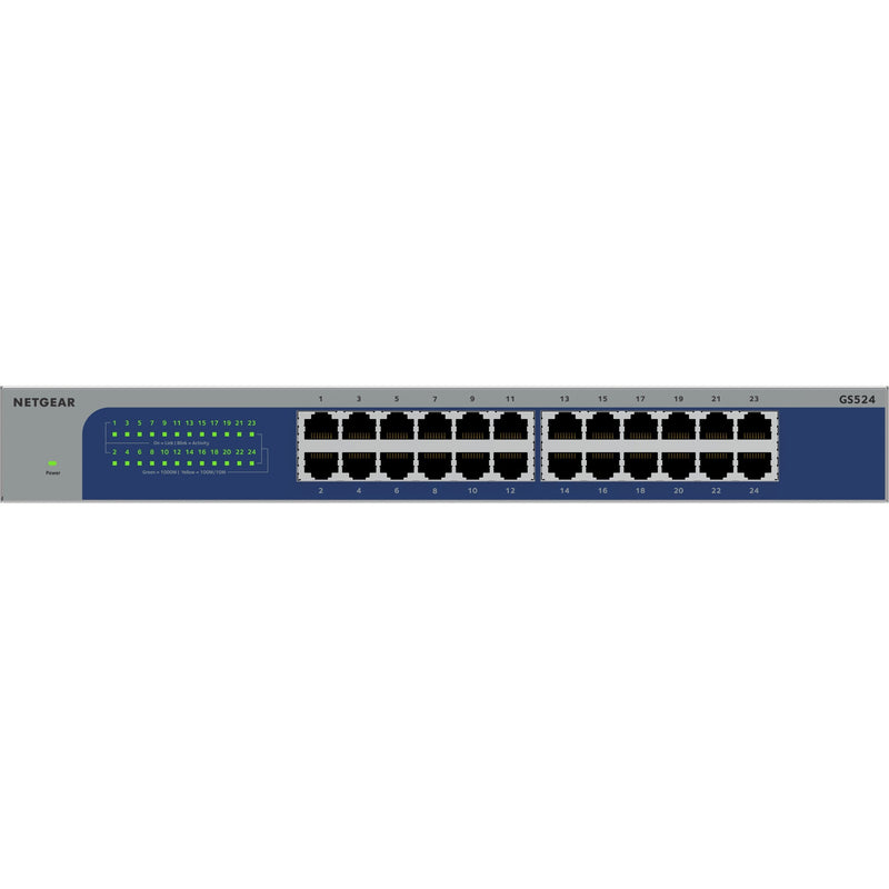 Afbeelding laden in galerijviewer, Netgear gs524 24-poorts gigabit ethernet unmanaged switch (grijs blauw)
