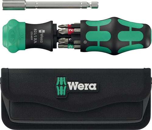 Wera kraftform kompakt 20 ra-r with bag, 6-piece bit set