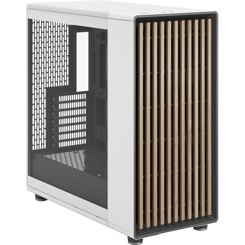 Cargue la imagen en el visor de la galería, Fractal design north xl rc chalk white tg clear midi tower behuizing (wit houtkleur | 2x usb-a | 1x usb-c | tempered glass)
