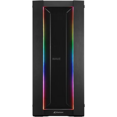 Sharkoon elite shark ca200m big tower behuizing (zwart | 4x usb-a | tempered glass)