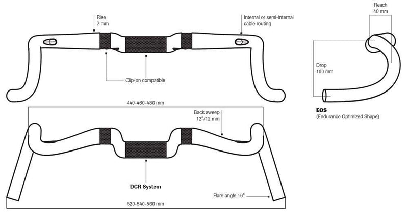 Load image into Gallery viewer, Deda Stuurbocht Gera Gravel 460mm POB 31,7mm carbon
