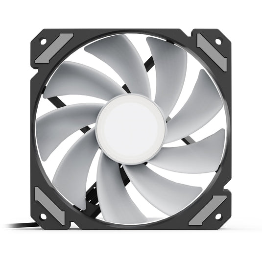 Sharkoon shark mirror rgb pwm reverse case fan (zwart, 120 x 120 x 25 mm)