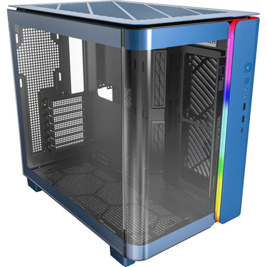 Montech king 95 midi tower behuizing (blauw | 2x usb-a | 1x usb-c | rgb | tempered glass)