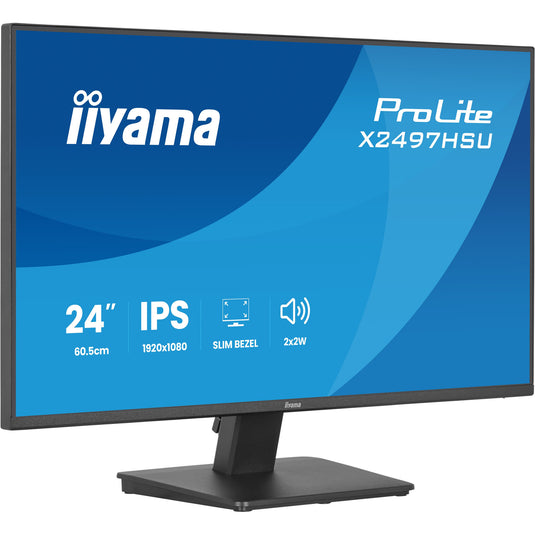Iiyama prolite x2497hsu-b1 23.8 monitor (zwart, 120 hz, hdmi, displayport, usb-c, audio)