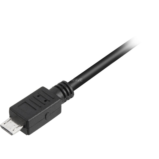 Sharkoon usb-a 2.0 > micro usb-b kabel (zwart, 1 meter)