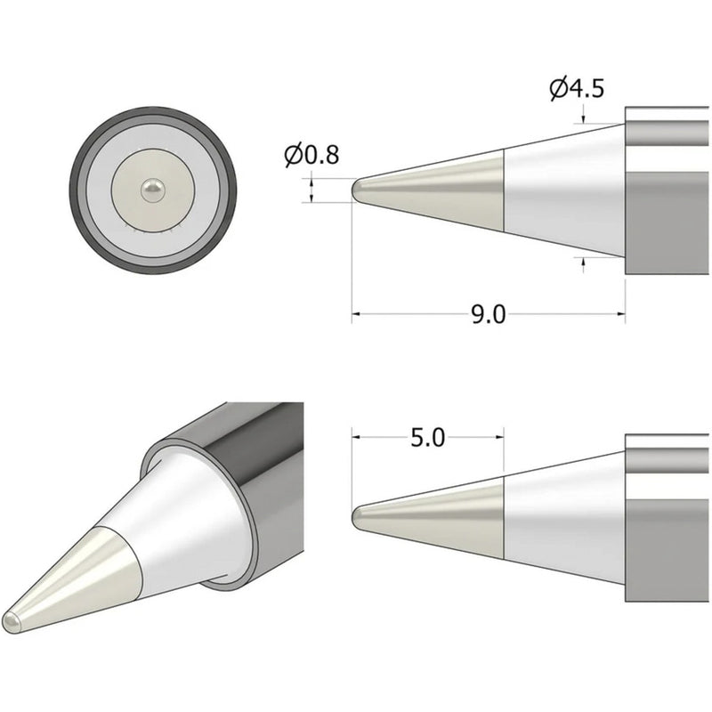 ギャラリービューアに画像をロードする, Ifixit fixhub soldeerpunt met conische punt soldeerbout (zilver)
