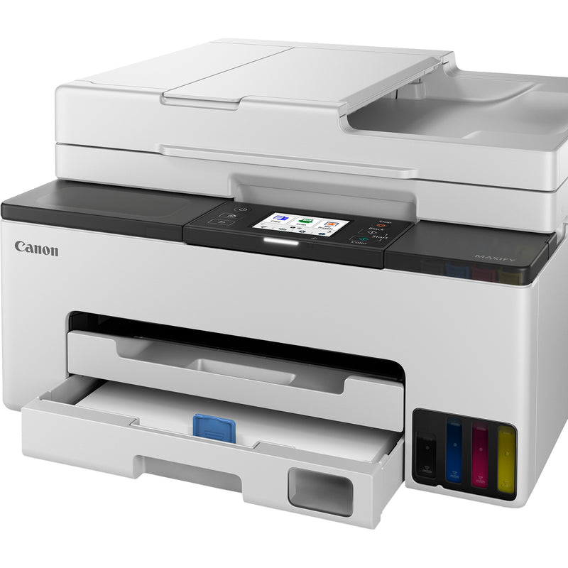 Afbeelding laden in galerijviewer, Canon maxify gx2051-kleureninkjetprinter met navulbare megatank all-in-one inkjetprinter met faxfunctie (wit, printen, kopiëren, scannen, faxen, wi-fi)
