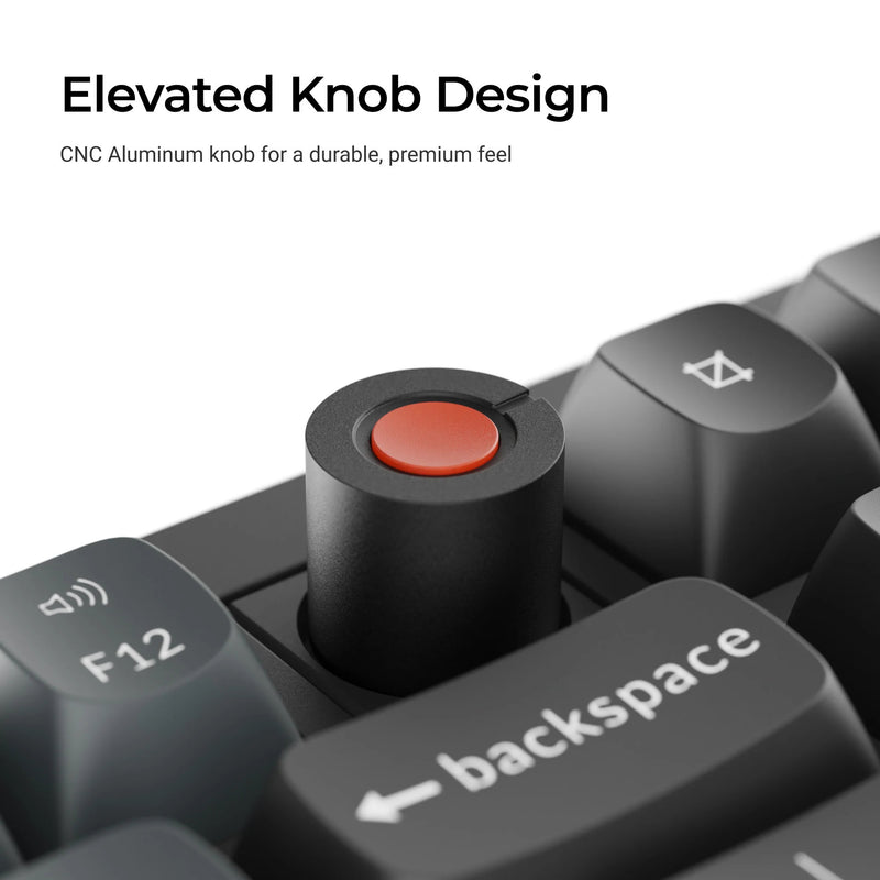 Load image into Gallery viewer, Keychron v6w-d4 8k qmk wired custom mechanical keyboard (zwart, us lay-out (qwerty), super banana, 100%, rgb leds, double-shot pbt, hot swap, 8k, knop)
