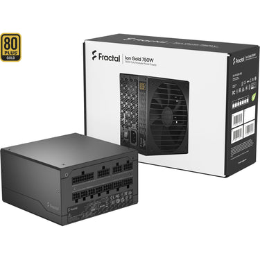Fractal design ion gold 3 modulaire 750 watt voeding (zwart, 1x 12v-2x6, 3x pcie)