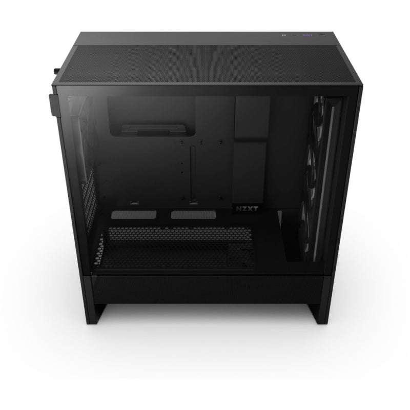 Load image into Gallery viewer, Nzxt h5 flow rgb v2 midi tower behuizing (zwart | 1x usb-a | 1x usb-c | rgb | tempered glass)
