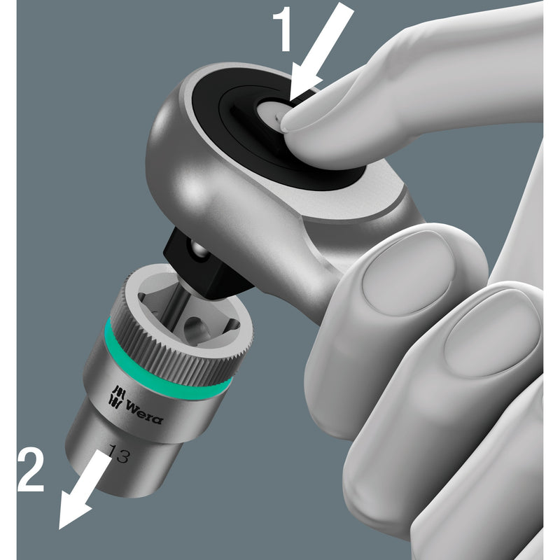 Load image into Gallery viewer, Wera 8100 sa 10 zyklop metal-ratelset doorsteekvierkant, 1 4 -aandrijving, inch , 28 -delig - 1 stuk(s) - 05004020001
