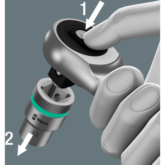 Wera 8100 sa 10 zyklop metal-ratelset doorsteekvierkant, 1 4 -aandrijving, inch , 28 -delig - 1 stuk(s) - 05004020001