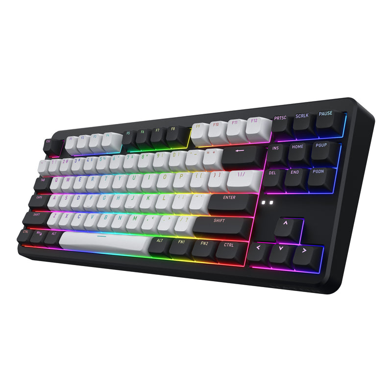 Chargez l'image dans la visionneuse de la galerie, Hator rockfall 3 tkl wireless rgb mechanisch gaming toetsenbord (zwart, us lay-out (qwerty), 80% (tkl), rgb, pbt keycaps, hotswap, 2.4 ghz bluetooth usb-c)
