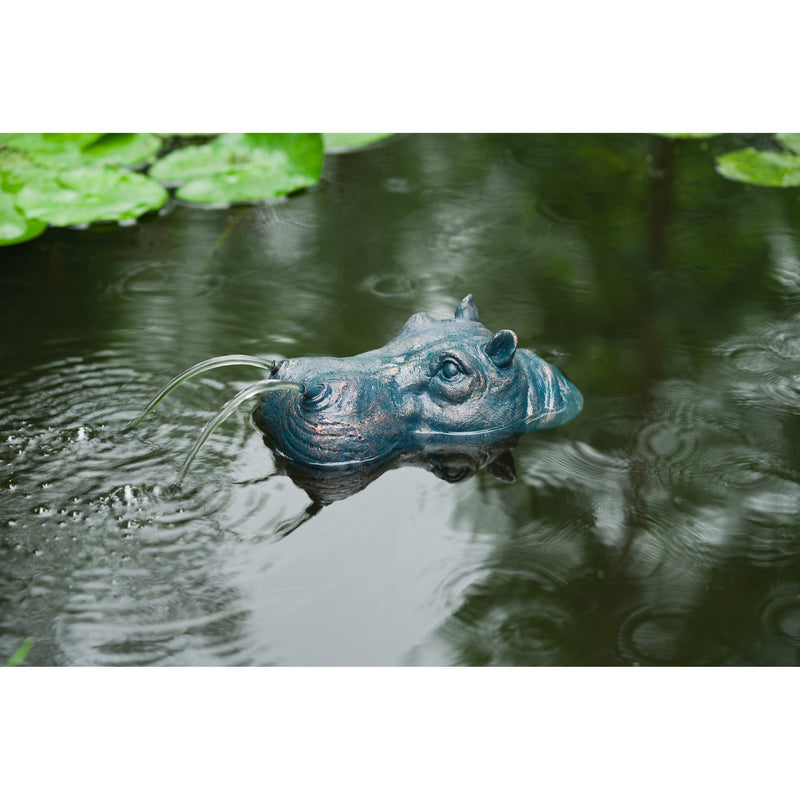 Load image into Gallery viewer, Ubbink drijvende spuitfiguur nijlpaardenkop waterornament
