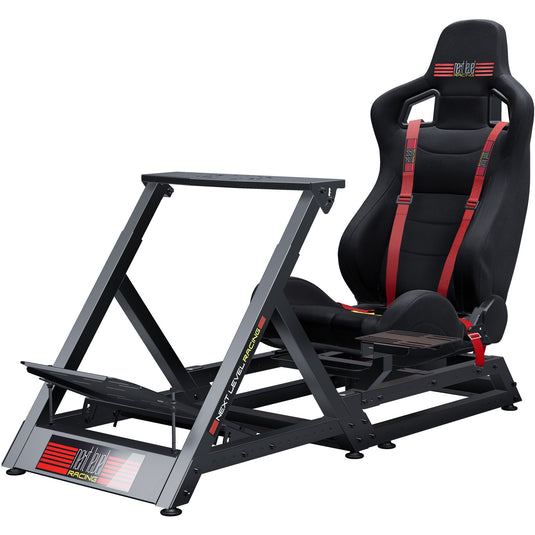 Next level racing gttrack simulator cockpit racing simulator (zwart)