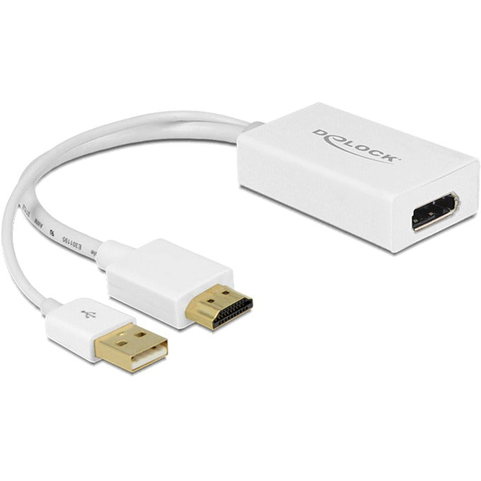 Load image into Gallery viewer, Delock hdmi-a (male) > displayport 1.2 (female) adapter (wit, 0,245 meter)
