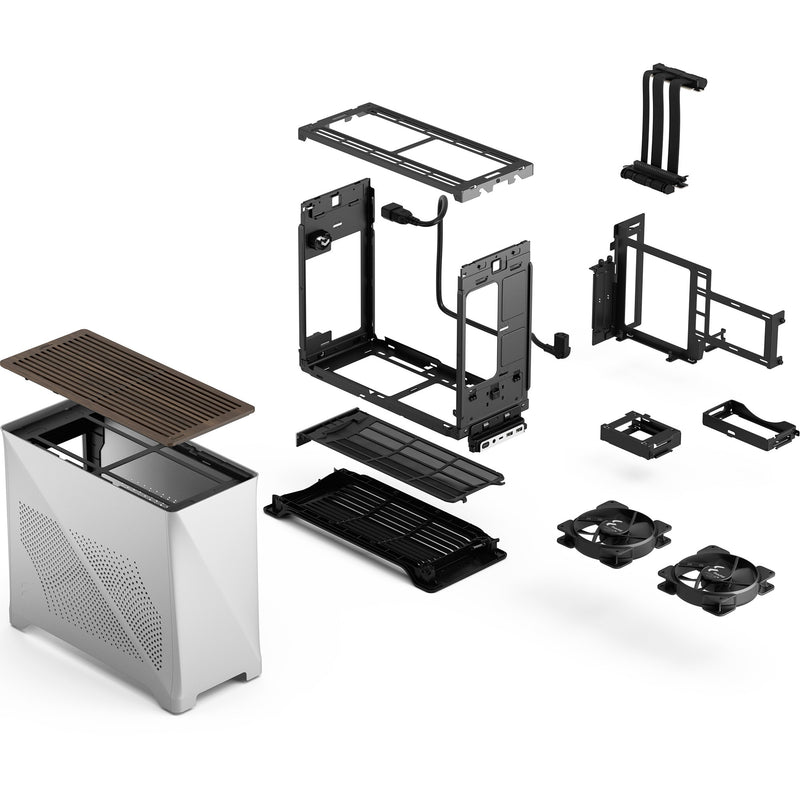Load image into Gallery viewer, Fractal design era 2 silver mini tower behuizing (zilver | 2x usb-a | 1x usb-c)
