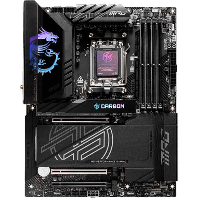 Load image into Gallery viewer, Msi mpg x870e carbon wifi socket am5 moederbord (raid, 5gb-lan, 2,5gb-lan, wi-fi 7, bt, sound, atx)
