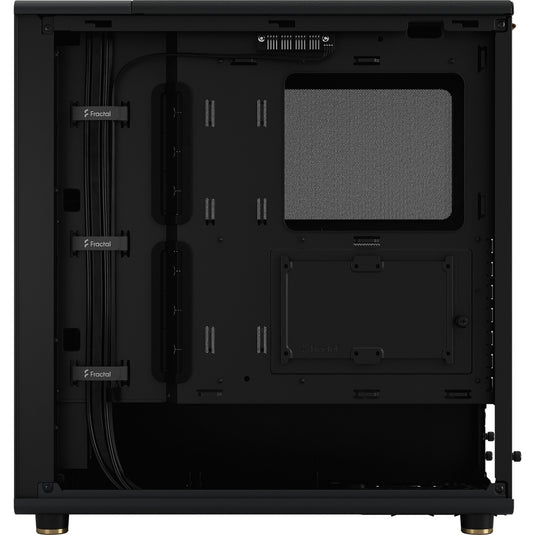 Fractal design north midi tower behuizing (zwart houtkleur | 2x usb-a | 1x usb-c)