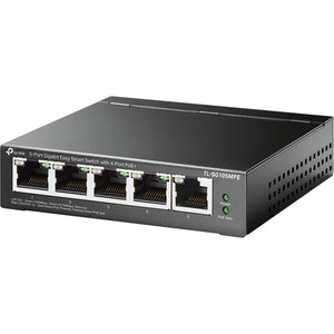 Tp-link tl-sg105mpe 5-port gigabit easy smart switch met 4-port poe+ (120w poe met 30w per poort)