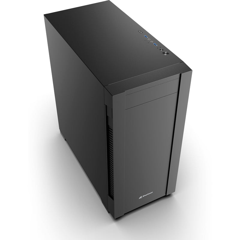 Afbeelding laden in galerijviewer, Sharkoon s25 silent midi tower behuizing (zwart | 2x usb-a | 1x usb-c)
