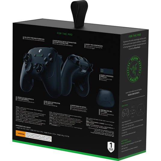 Razer wolverine v3 pro gamepad (zwart, xbox, pc)