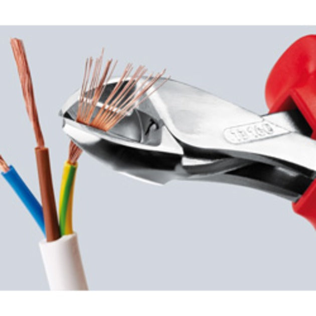 Load image into Gallery viewer, Knipex x-cut compacte zijsnijtang 73 02 160 kniptang (snijkant met facet, doorstoken scharnier)
