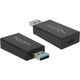 Delock usb-a 3.2 gen 2 naar usb-c 3.2 gen 2 adapter (zwart)