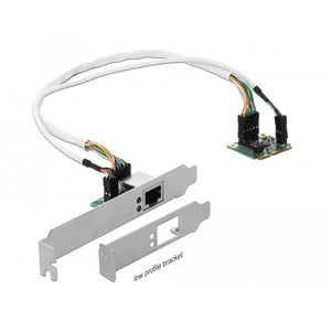 Delock mini pcle i o pcle half size 1x gigabit lan netwerkadapter (low profile)