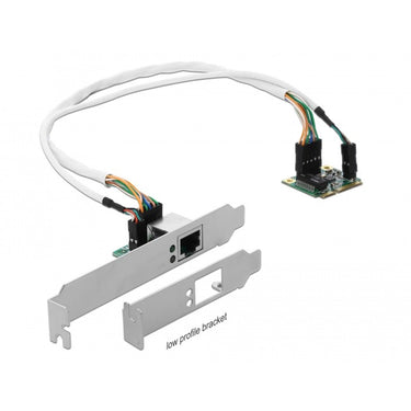 Delock mini pcle i o pcle half size 1x gigabit lan netwerkadapter (low profile)