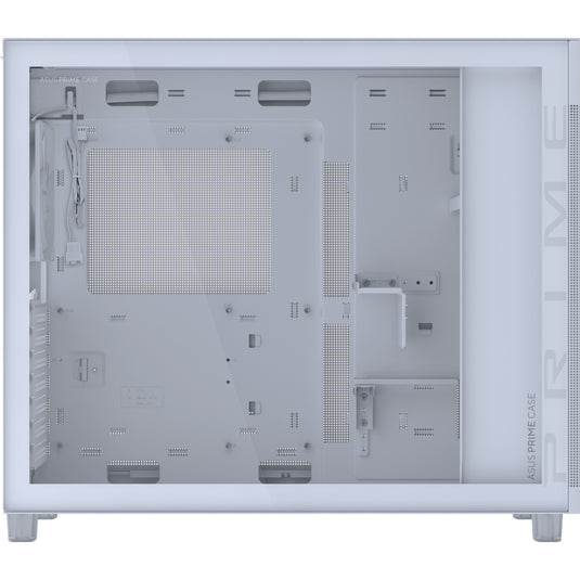 Asus prime ap303 - tempered glass panel midi tower behuizing (wit | 2x usb-a | 1x usb-c | tempered glass)
