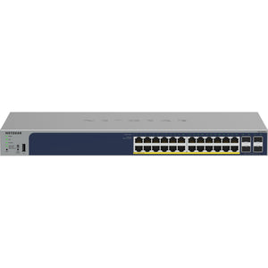 Netgear 24-port gigabit ethernet poe+ smart switch with 4 sfp ports (gs728tppv3)