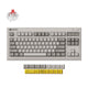 Keychron r3-m1 qmk wireless mechanical keyboard (grijs, us lay-out (qwerty), super red, 80% (tkl), rgb, cherry pbt, hot swap, 2.4 ghz bluetooth 5.3 usb-c)