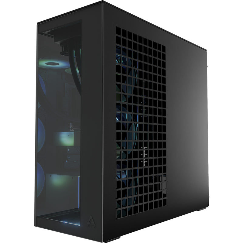 Load image into Gallery viewer, Arctic xtender midi tower behuizing (zwart (mat) | 2x usb-a | 1x usb-c | rgb | tempered glass)
