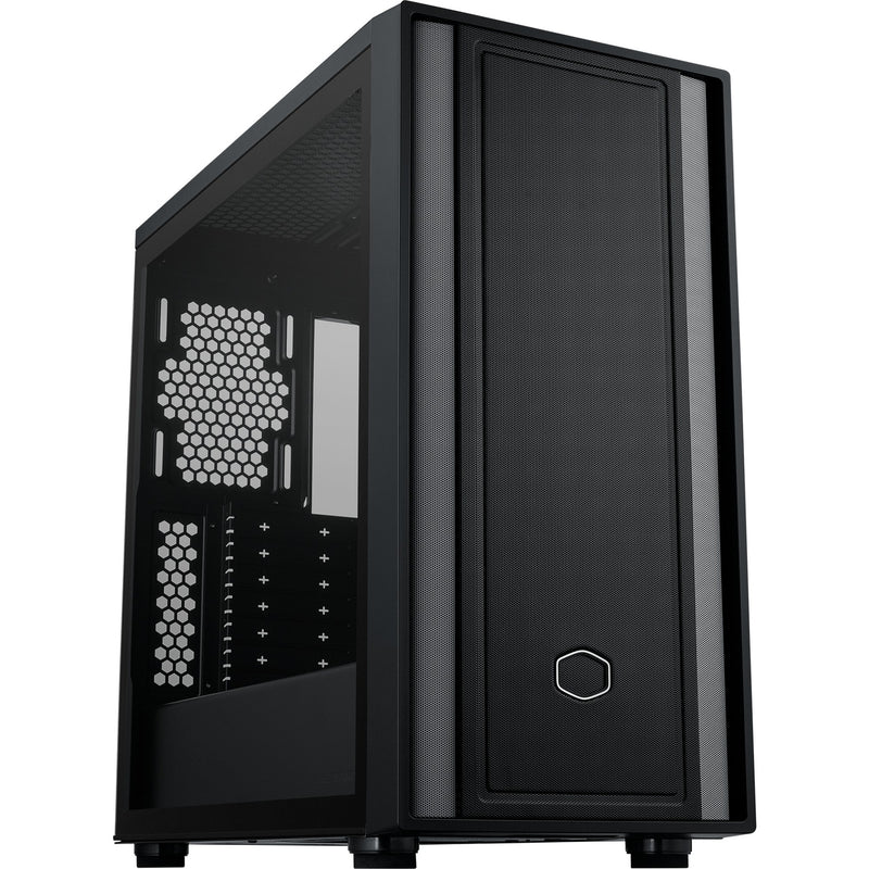 Load image into Gallery viewer, Cooler master masterbox 600 lite midi tower behuizing (zwart | 2x usb-a | 1x usb-c | rgb | tempered glass)
