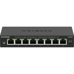Netgear 8-poorts gigabit ethernet plus-switch (gs308ev4) (zwart)