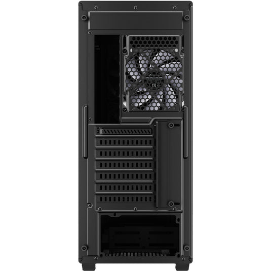 Sharkoon vk3 rgb midi tower behuizing (zwart | 2x usb-a | rgb | tempered glass)