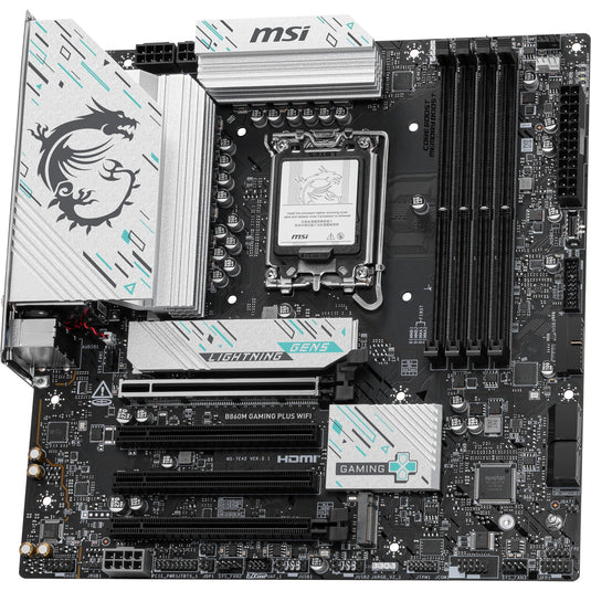 Msi b860m gaming plus wifi socket 1851 moederbord (raid, 5gb-lan, wi-fi 7, bt, sound, µatx)