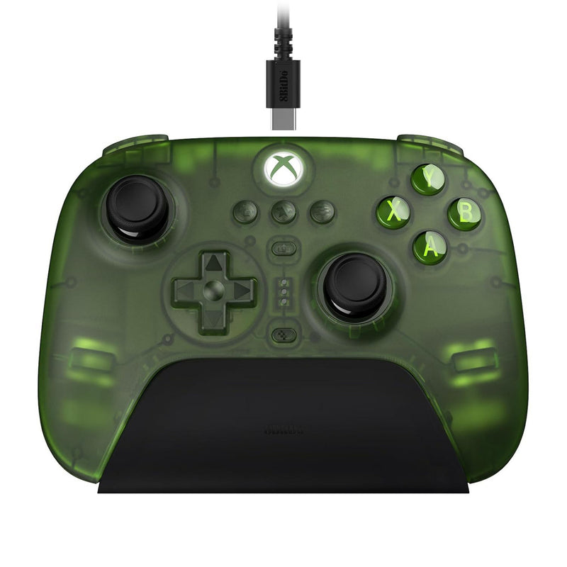 Afbeelding laden in galerijviewer, 8bitdo ultimate 3-mode controller voor xbox (groen transparant, xbox series x|s, xbox one, pc, bluetooth usb-c 2.4 ghz )
