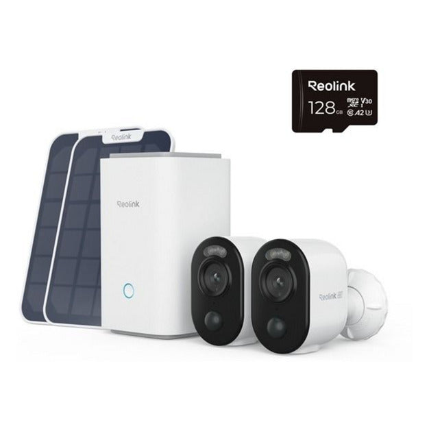 Cargue la imagen en el visor de la galería, Reolink home hub1 met 2x b350 en 1x solar panel 2 usb-c beveiligingscamera (wit)

