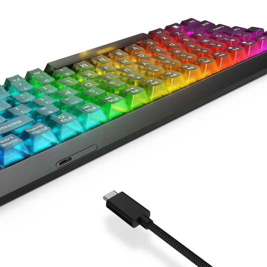 Lenovo legion k510 mini pro rgb mechanisch gaming toetsenbord (zwart, us lay-out (qwerty), 75%, brown switch, hot swap, usb)