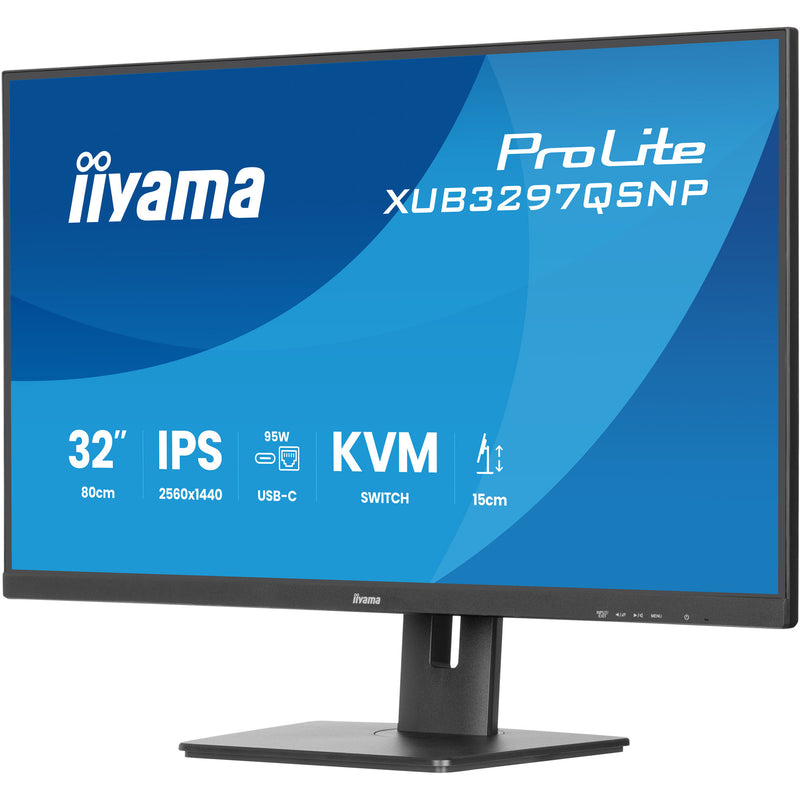 Load image into Gallery viewer, Iiyama prolite xub3297qsnp-b1 32 monitor (zwart, hdmi, 2x displayport, 2x usb-a, 2x usb-c, rj-45)
