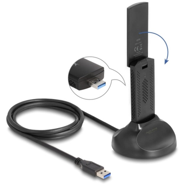 Load image into Gallery viewer, Delock wi-fi 6e dual band wlan usb adapter ax3000 wlan adapter (zwart)
