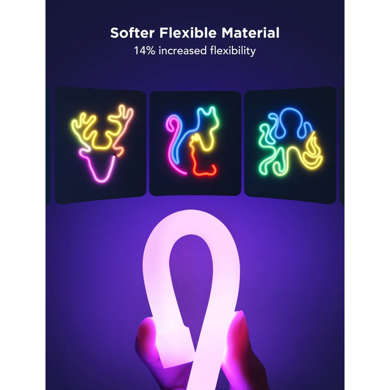 Afbeelding laden in galerijviewer, Govee slimme witte neon ledstrip 4m matter rgbic - extra flexibel
