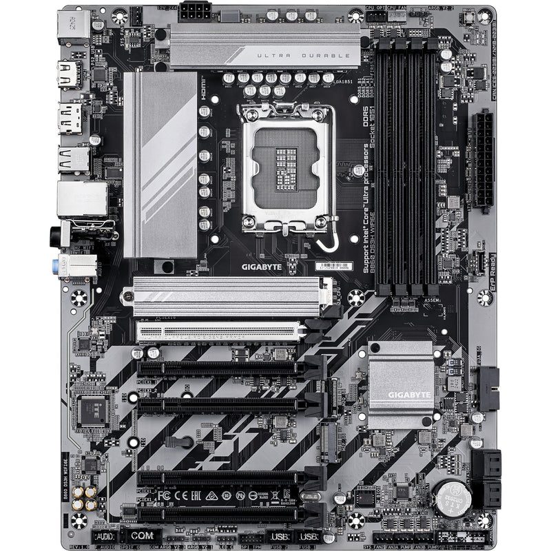 Chargez l'image dans la visionneuse de la galerie, Gigabyte b860 ds3h wifi6e socket 1851 moederbord (zilver zwart, raid, 2.5gb-lan, wi-fi 6e, bt, sound, atx)
