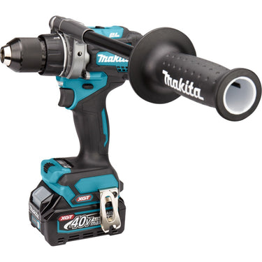Makita 40 v max combiset dk0124g201 (blauw, haakse slijper + schroefboor, mbox, snellader en 2 accu's (4,0 ah) inbegrepen)
