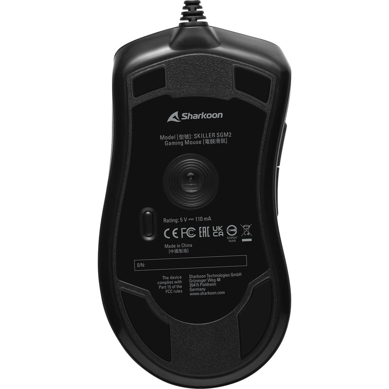 Load image into Gallery viewer, Sharkoon skiller sgm2 optische gaming muis (zwart, 400 - 6400 dpi, rgb leds)
