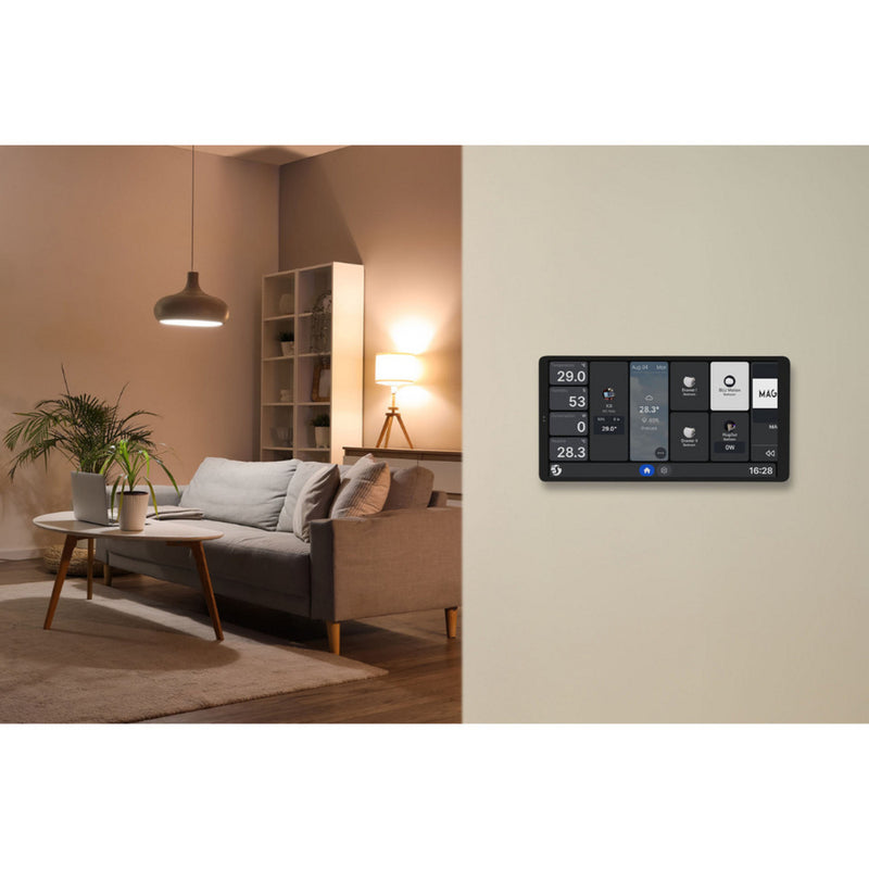 Afbeelding laden in galerijviewer, Shelly wall display x2i bedieningspaneel (zwart, touchscreen, wi-fi 6, bluetooth 5.4)
